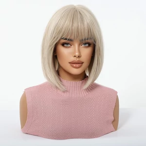 Hamvas Szőke Egyenes Bob Paróka - 30 cm