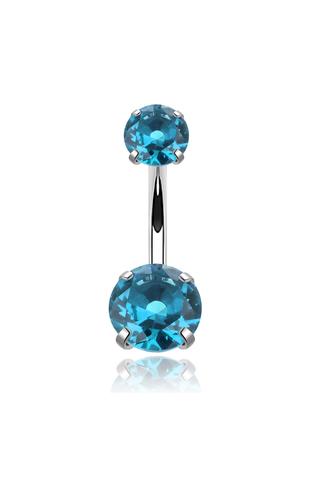 A & ONE Kék cirkónia kővel díszített piercing