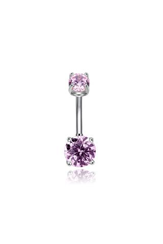 A & ONE Lila cirkónia kővel díszített piercing