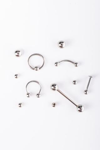 A & ONE Ezüst Színű Piercing Szett