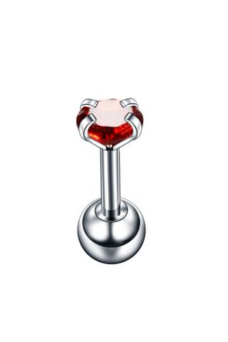 A & ONE Bordó cirkóia köves apró fülbevaló / piercing