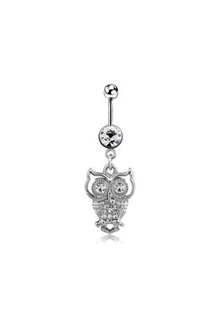A & ONE Ezüst Színű Bagoly Formájú  Köldök Piercing
