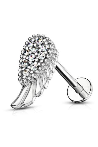 A & ONE 14 Karátos Arannyal Bevont Ezüst Színű Angyalszárny Alakú Piercing