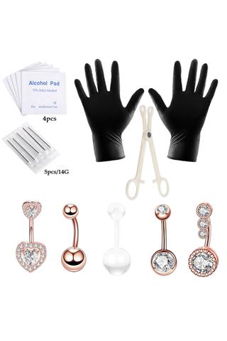 A & ONE Piercing Készítő Szett Rózsaarany Piercing Gyűjteménnyel