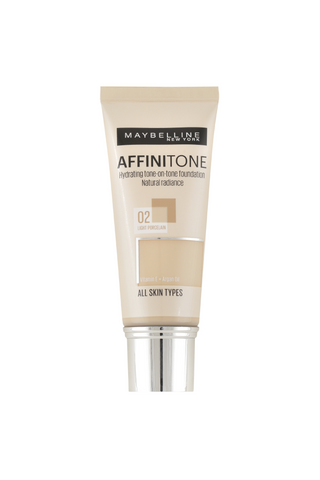 Maybelline Affinitone Hidratáló Alapozó -- 02 Light Porcelain