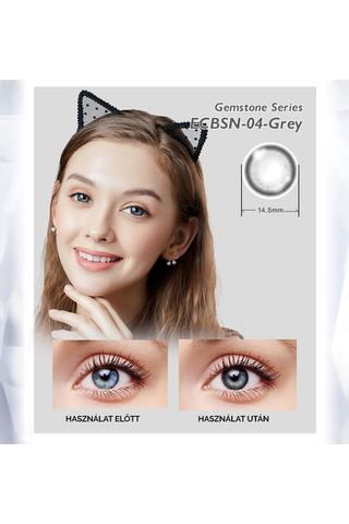 EllieCoo Gemstone Series Színes Dioptria Nélküli Kontaktlencse - Világosszürke