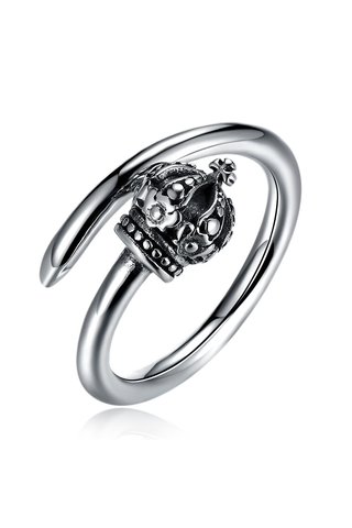 A & ONE Állítható S925 Ezüst Korona Díszítésű Gyűrű