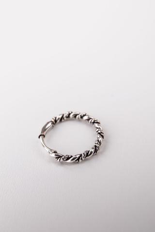 A &amp; ONE Ezüst Színű S925 Csavart Karika Füldísz/Piercing