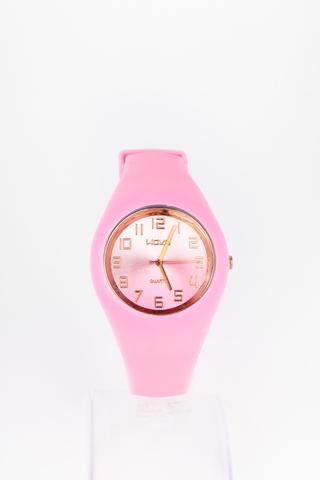 A &amp; ONE Letisztult Stílusú Pink Karóra Szilikonpánttal