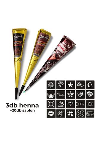 Növényi Alapú Pasztát És Sablont Tartalmazó Henna Szett