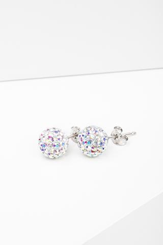 A &amp; ONE S925 Ezüst Gömb Fülbevaló Színjátszós Swarovski® Kövekkel