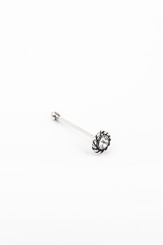A & ONE S925 Ezüst Orr Piercing Csillogó Kővel Díszítve
