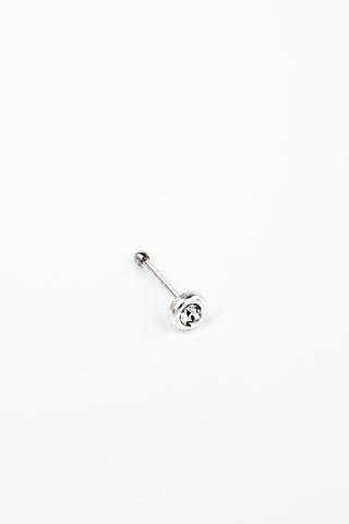 A & ONE S925 Ezüst Orr Piercing Csillogó Fehér Kövekkel