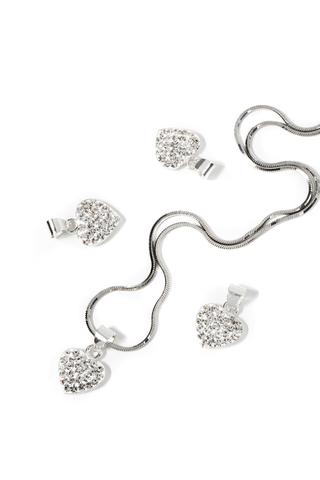 Szív Alakú S925 Ezüst Medál Swarovski Kövekkel