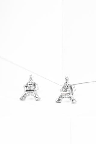 A &amp; ONE S925 Ezüst Eiffel-torony Alakú Fülbevaló Cirkónia Kövekkel