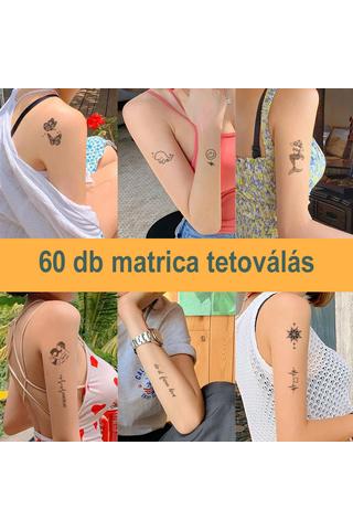 Növényi Alapú Tartós Matrica Tetoválás Készlet 60 db Mintával 
