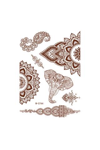 7 Darabos Henna Matrica Tetoválás Szett Keleti Motívumokkal