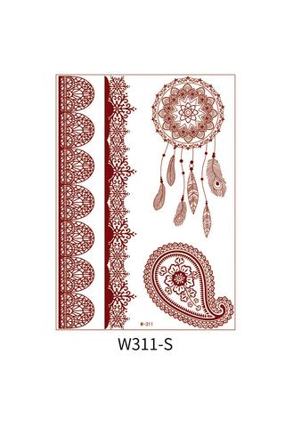 4 Darabos Henna Matrica Tetoválás Szett Keleti Motívumokkal