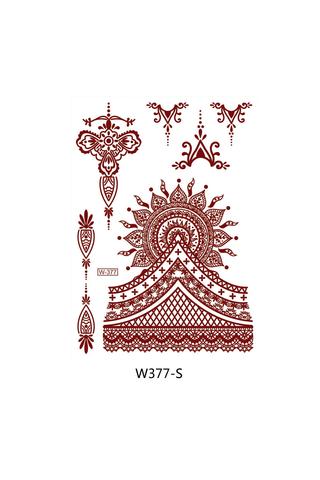 6 Darabos Henna Matrica Tetoválás Szett Keleti Motívumokkal