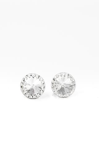 A &amp; ONE S925 Ezüstből Fehér Swarovski Kövekkel Díszített Fülbevaló