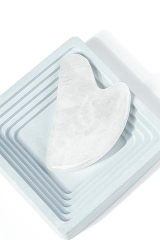 A &amp; ONE Fehér Kvarc Arc És Test Masszírozó Gua Sha Kő