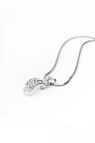 A &amp; ONE S925 Ezüst Nyaklánc Fehér Swarovski® Köves Medállal 