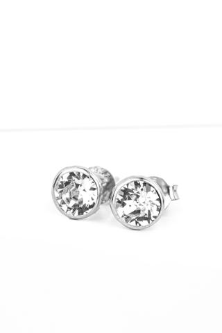 Fehér Swarovski Kővel Díszített S925 Ezüst Fülbevaló