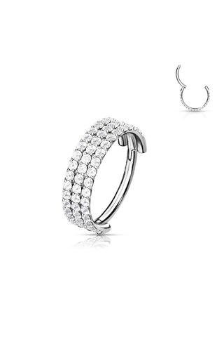 A & ONE Ezüst Színű Titánium Karika Orr Piercing