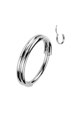 A & ONE Ezüst Színű 316L Orvosi Acél Karika Piercing