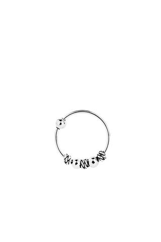 A &amp; ONE Ezüst Színű S925 Csavarással Díszített Karika Füldísz/Piercing