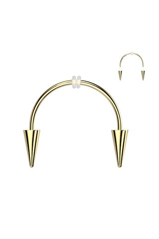 A & ONE Arany Színű 316L Orvosi Acél Patkó Piercing