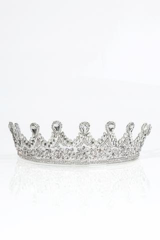 Esküvői és Alkalmi Tiara Csillogó Strasszkövekkel