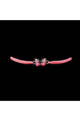 Kép 1/2 - A & ONE Neon női fonott pillangó mintás karkötő