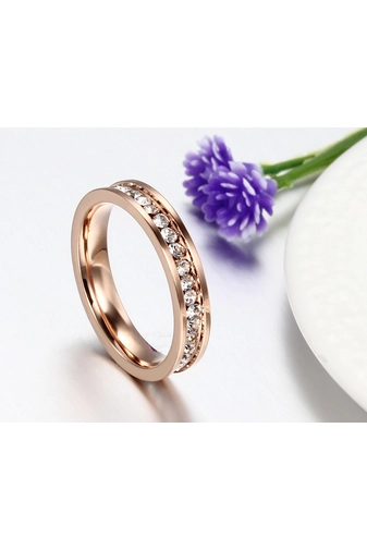 Kép 2/6 - A & ONE Rózsaarany színű rozsdamentes acélból készült gyűrű
