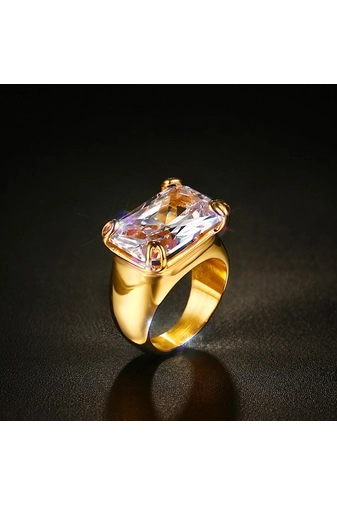 Kép 3/4 - A & ONE Arany Színű Rozsdamentes Acélból Készült Gyűrű
