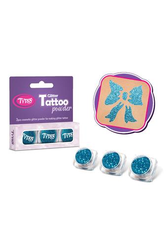 Kép 2/2 - Tytoo Türkizkék Csillámpor Szett  3 x 2,5 ml