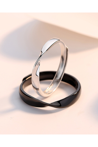 Kép 3/3 - A & ONE Letisztult Állítható Ezüst Gyűrű -Férfi
