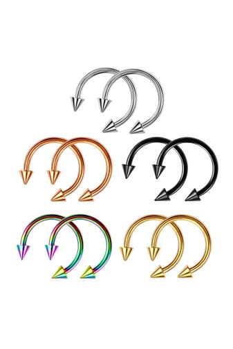 Kép 4/4 - A & ONE Rózsaarany Színű Rozsdamentes Acél  Piercing -- 12,5 mm átmérővel