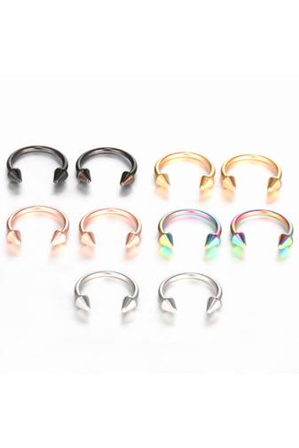 Kép 3/4 - A & ONE Rózsaarany Színű Rozsdamentes Acél  Piercing -- 12,5 mm átmérővel