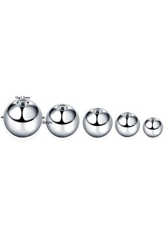 Kép 4/5 - A & ONE 2 darabos Ezüst Színű Orvosi Acél Piercing Golyó 1,6 x 5 mm