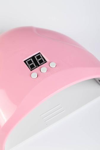 Kép 2/3 - Rózsaszín Köröm- És Gélszárító UV/LED Lámpa 12 Darab Led Izzóval, 36 W