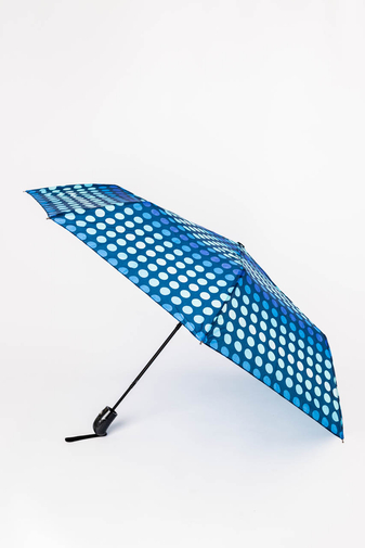 Kép 1/4 - Kék Pöttyös Automata Esernyő, 105 cm Átmérővel