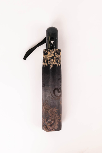 Kép 3/3 - Szürke És Bézs Mintájú Automata Esernyő, 105 cm Átmérővel
