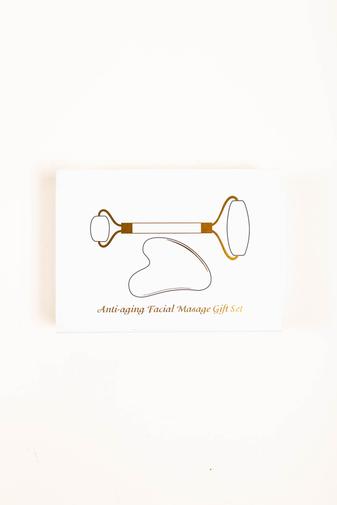 Kép 8/8 - A & ONE Rózsakvarc Arc Masszírozó Roller És Gua Sha Szett Dobozban