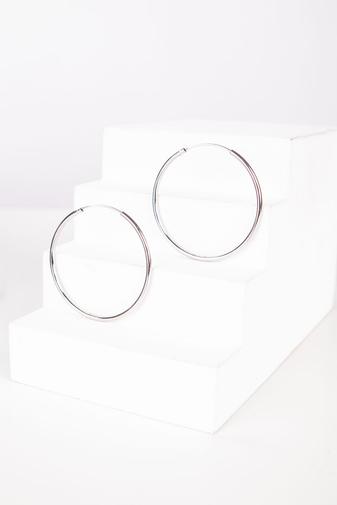 Kép 1/3 - A &amp; ONE S925 Ezüstből Készült Karika Fülbevaló - 4,5 cm