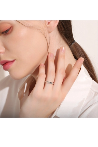 Kép 3/4 - Állítható Méretű S925 Ezüst Páros Gyűrű Amour Felirattal-Női