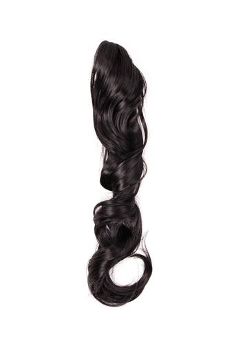 Kép 1/3 - A &amp; ONE Fekete Hullámos Csatos Póthaj Copfhoz, 60 cm