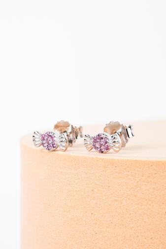 Kép 2/4 - A & ONE S925 Ezüst Szaloncukor Alakú Swarovski® Kövekkel Kirakott Fülbevaló