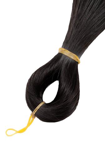 Kép 3/3 - Fekete Szintetikus Póthaj Fonáshoz #1 - 90 cm 