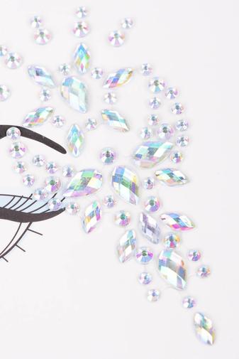 Kép 3/3 - Hologramos Öntapadós Arc És Test Strasszkő